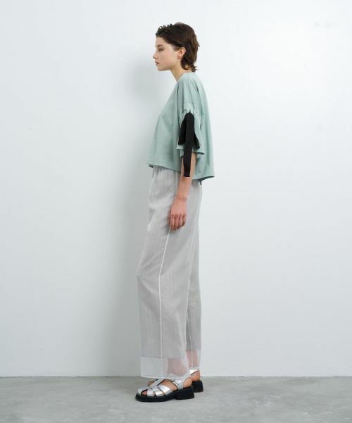 LANVIN en Bleu / ランバン オン ブルー Tシャツ | クロップドリボンTシャツ | 詳細2