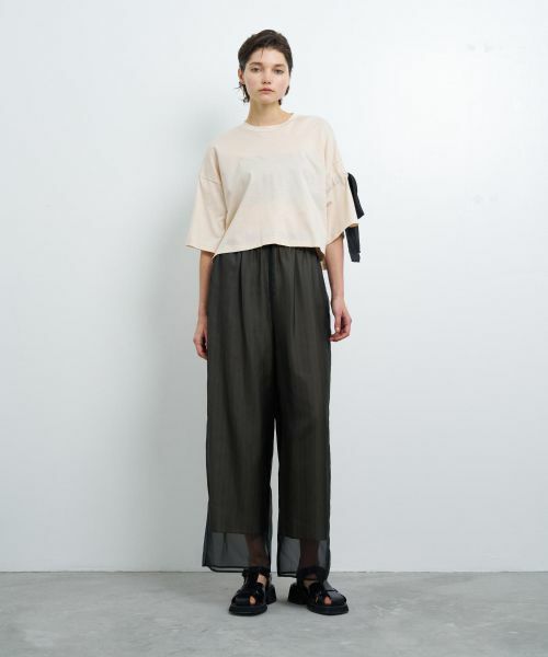 LANVIN en Bleu / ランバン オン ブルー Tシャツ | クロップドリボンTシャツ | 詳細7