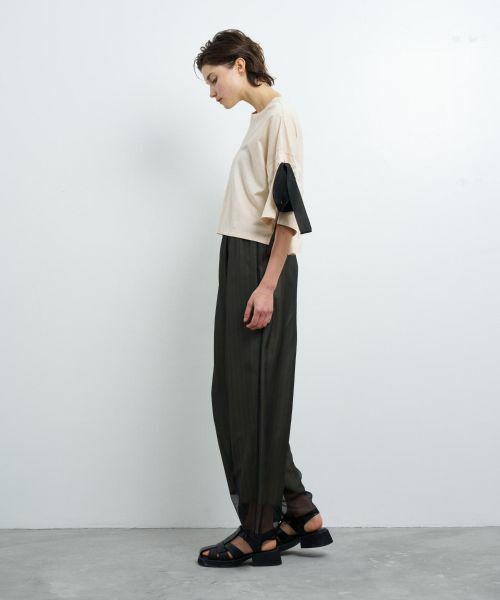 LANVIN en Bleu / ランバン オン ブルー Tシャツ | クロップドリボンTシャツ | 詳細8