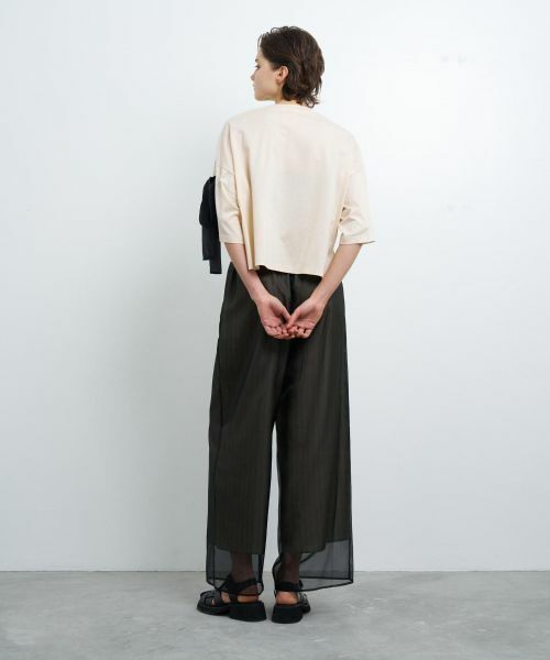 LANVIN en Bleu / ランバン オン ブルー Tシャツ | クロップドリボンTシャツ | 詳細9