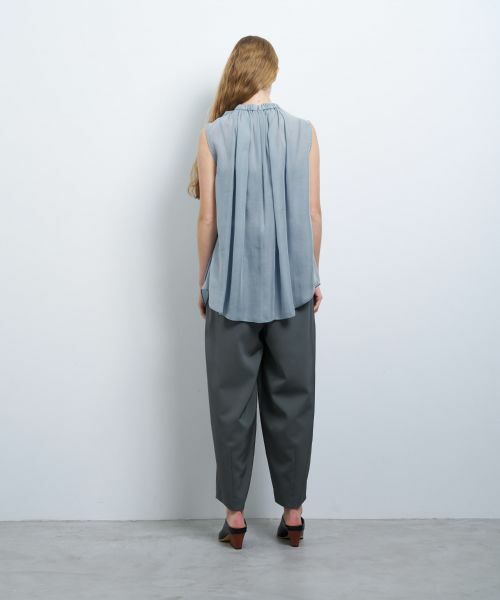 LANVIN en Bleu / ランバン オン ブルー シャツ・ブラウス | シアージョーゼットアシンメリボンブラウス | 詳細13