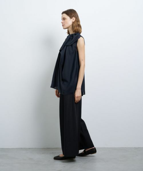 LANVIN en Bleu / ランバン オン ブルー シャツ・ブラウス | シアージョーゼットアシンメリボンブラウス | 詳細2