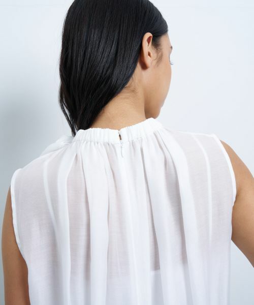 LANVIN en Bleu / ランバン オン ブルー シャツ・ブラウス | シアージョーゼットアシンメリボンブラウス | 詳細20