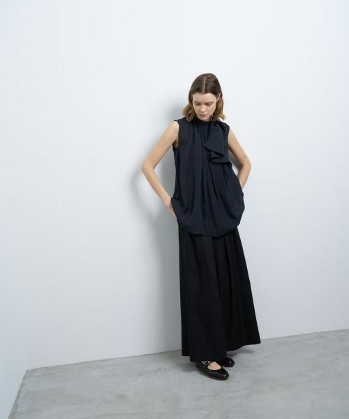 LANVIN en Bleu / ランバン オン ブルー シャツ・ブラウス | シアージョーゼットアシンメリボンブラウス | 詳細5