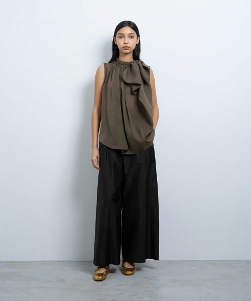 LANVIN en Bleu / ランバン オン ブルー シャツ・ブラウス | シアージョーゼットアシンメリボンブラウス | 詳細6