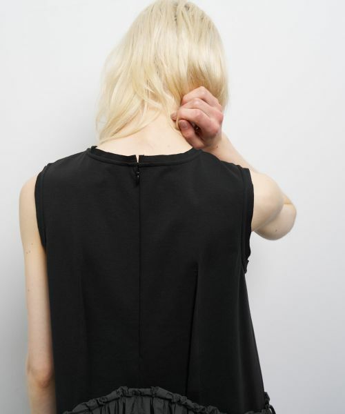 LANVIN en Bleu / ランバン オン ブルー ドレス | タフタコンビカットソーワンピース | 詳細10