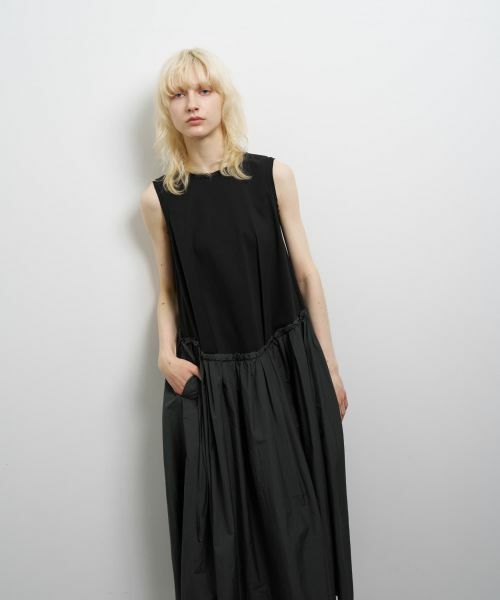 LANVIN en Bleu / ランバン オン ブルー ドレス | タフタコンビカットソーワンピース | 詳細11