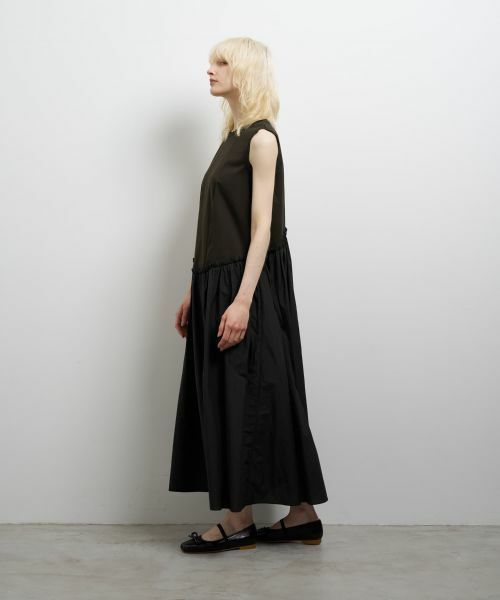 LANVIN en Bleu / ランバン オン ブルー ドレス | タフタコンビカットソーワンピース | 詳細2