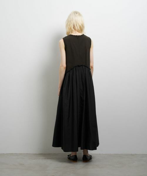 LANVIN en Bleu / ランバン オン ブルー ドレス | タフタコンビカットソーワンピース | 詳細3