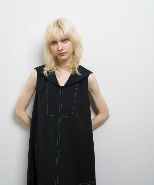 LANVIN en Bleu / ランバン オン ブルー ドレス | セーラーカラーフレアワンピース | 詳細4