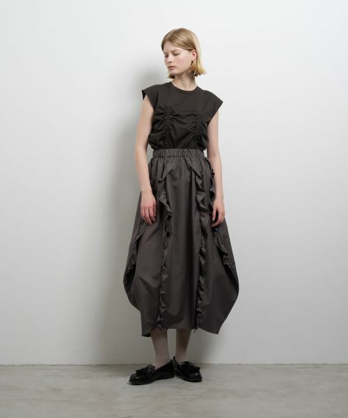 LANVIN en Bleu / ランバン オン ブルー ロング・マキシ丈スカート | フリルコクーンスカート | 詳細1