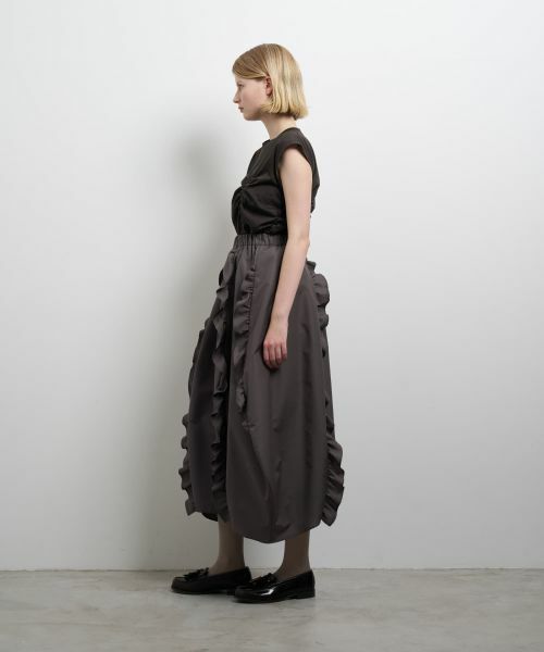 LANVIN en Bleu / ランバン オン ブルー ロング・マキシ丈スカート | フリルコクーンスカート | 詳細2