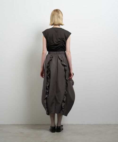 LANVIN en Bleu / ランバン オン ブルー ロング・マキシ丈スカート | フリルコクーンスカート | 詳細3