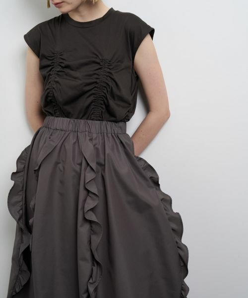 LANVIN en Bleu / ランバン オン ブルー ロング・マキシ丈スカート | フリルコクーンスカート | 詳細7