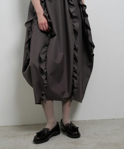 LANVIN en Bleu / ランバン オン ブルー ロング・マキシ丈スカート | フリルコクーンスカート | 詳細8