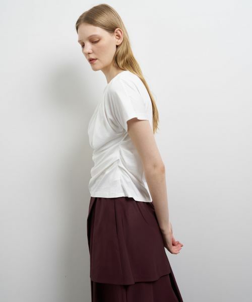 LANVIN en Bleu / ランバン オン ブルー Tシャツ | タックドレープカットソー | 詳細12