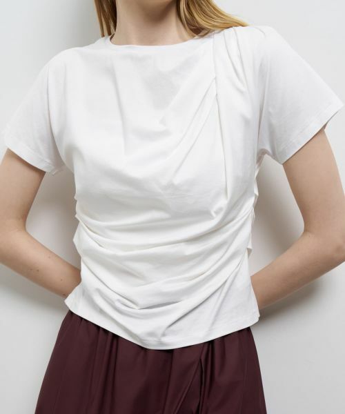 LANVIN en Bleu / ランバン オン ブルー Tシャツ | タックドレープカットソー | 詳細14