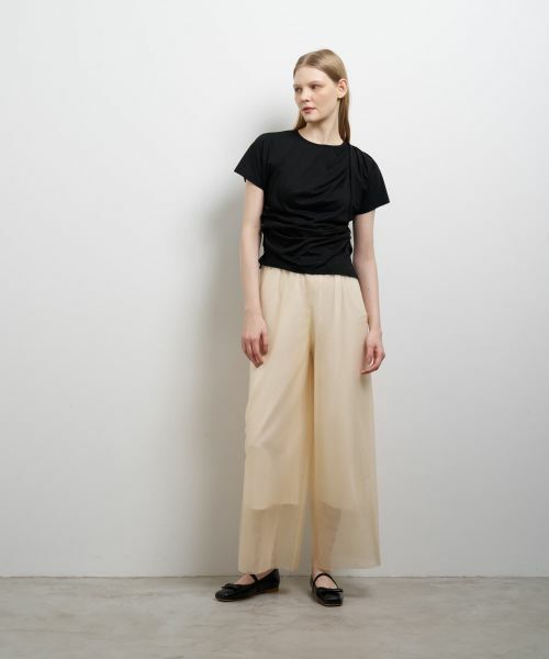 LANVIN en Bleu / ランバン オン ブルー Tシャツ | タックドレープカットソー | 詳細15