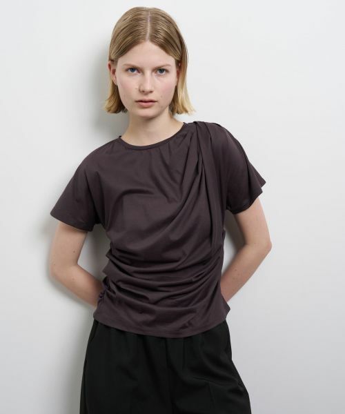 LANVIN en Bleu / ランバン オン ブルー Tシャツ | タックドレープカットソー | 詳細6