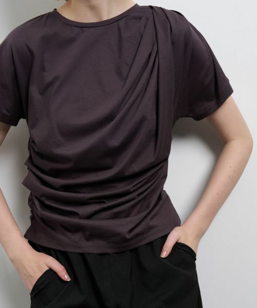 LANVIN en Bleu / ランバン オン ブルー Tシャツ | タックドレープカットソー | 詳細7