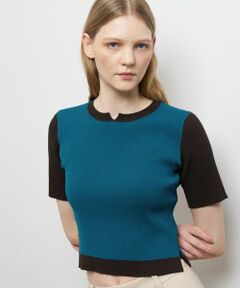 LANVIN en Bleu / ランバン オン ブルー ニット・セーター | カラーブロックリブニット