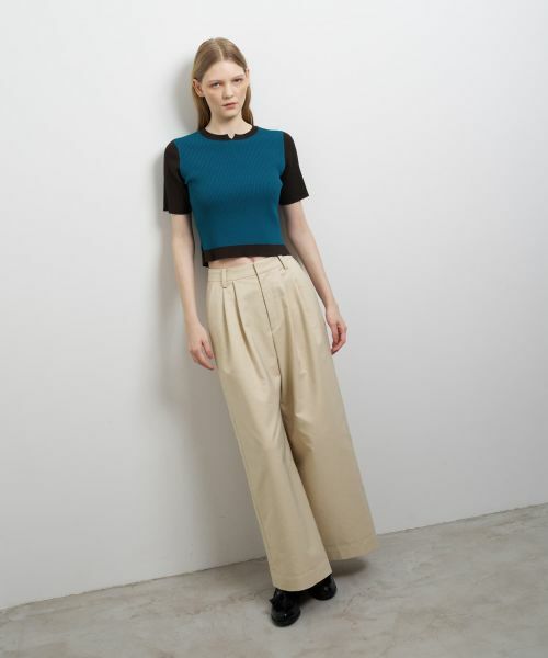 LANVIN en Bleu / ランバン オン ブルー ニット・セーター | カラーブロックリブニット | 詳細1