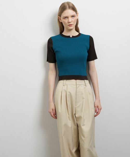 LANVIN en Bleu / ランバン オン ブルー ニット・セーター | カラーブロックリブニット | 詳細5