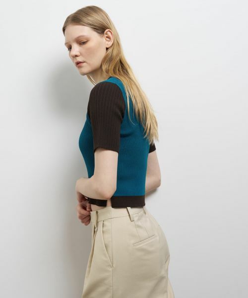 LANVIN en Bleu / ランバン オン ブルー ニット・セーター | カラーブロックリブニット | 詳細6