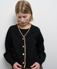 LANVIN en Bleu / ランバン オン ブルー カーディガン・ボレロ | カラーポイントVネックカーディガン