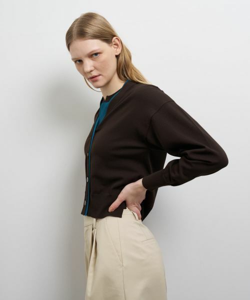 LANVIN en Bleu / ランバン オン ブルー カーディガン・ボレロ | カラーポイントVネックカーディガン | 詳細12