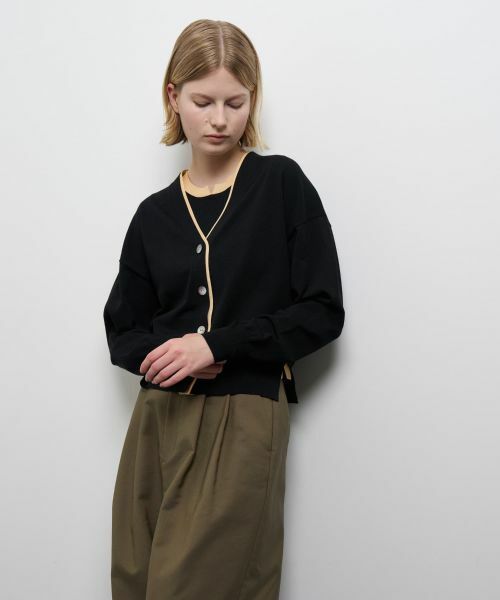 LANVIN en Bleu / ランバン オン ブルー カーディガン・ボレロ | カラーポイントVネックカーディガン | 詳細18