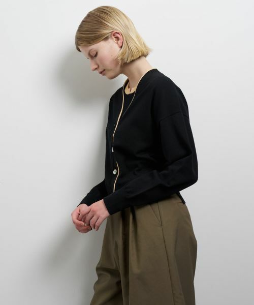 LANVIN en Bleu / ランバン オン ブルー カーディガン・ボレロ | カラーポイントVネックカーディガン | 詳細19