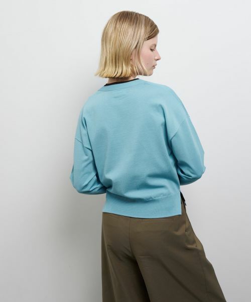 LANVIN en Bleu / ランバン オン ブルー カーディガン・ボレロ | カラーポイントVネックカーディガン | 詳細6