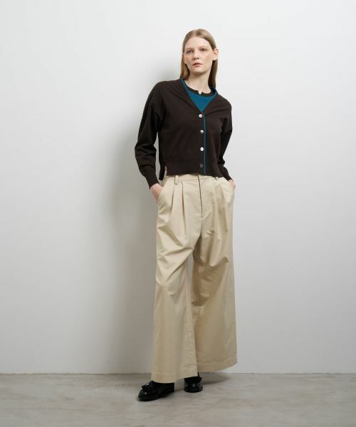 LANVIN en Bleu / ランバン オン ブルー カーディガン・ボレロ | カラーポイントVネックカーディガン | 詳細8