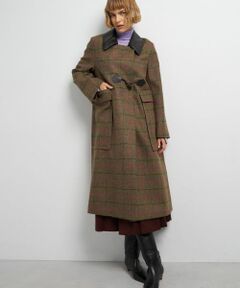 LANVIN en Bleu / ランバン オン ブルー その他アウター | チェックツイードコート