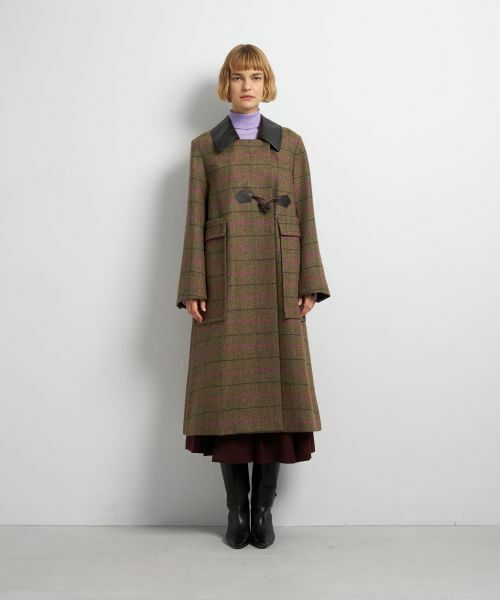 LANVIN en Bleu / ランバン オン ブルー その他アウター | チェックツイードコート | 詳細1