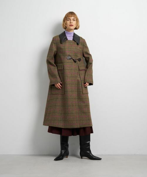 LANVIN en Bleu / ランバン オン ブルー その他アウター | チェックツイードコート | 詳細2