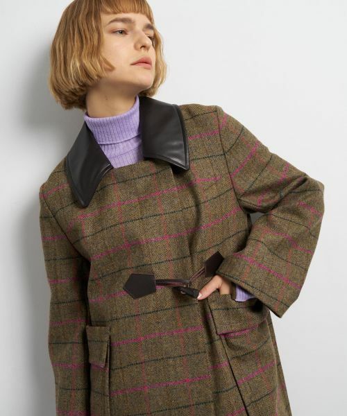 LANVIN en Bleu / ランバン オン ブルー その他アウター | チェックツイードコート | 詳細7