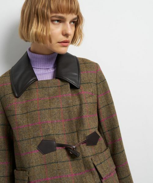 LANVIN en Bleu / ランバン オン ブルー その他アウター | チェックツイードコート | 詳細8