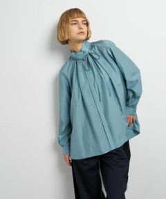 LANVIN en Bleu / ランバン オン ブルー シャツ・ブラウス | スタンドカラータックブラウス