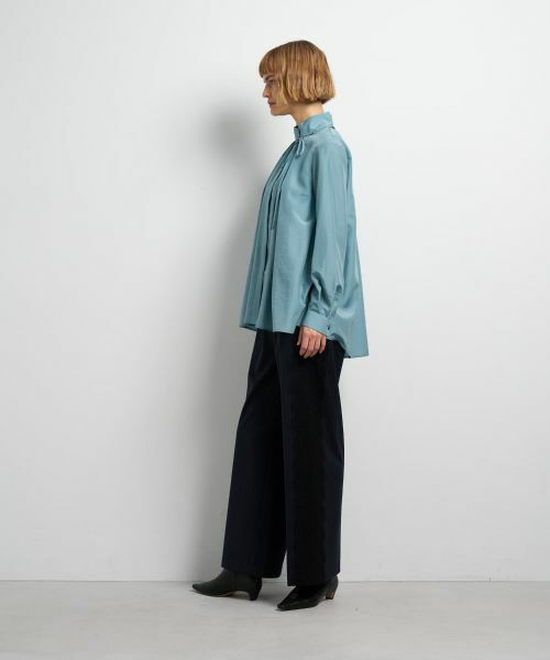 LANVIN en Bleu / ランバン オン ブルー シャツ・ブラウス | スタンドカラータックブラウス | 詳細12