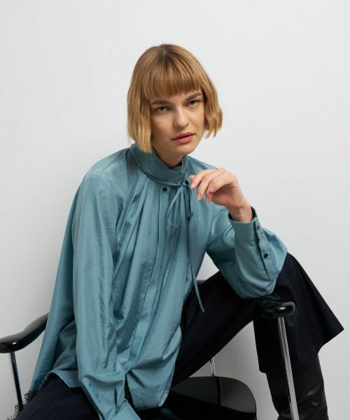 LANVIN en Bleu / ランバン オン ブルー シャツ・ブラウス | スタンドカラータックブラウス | 詳細21