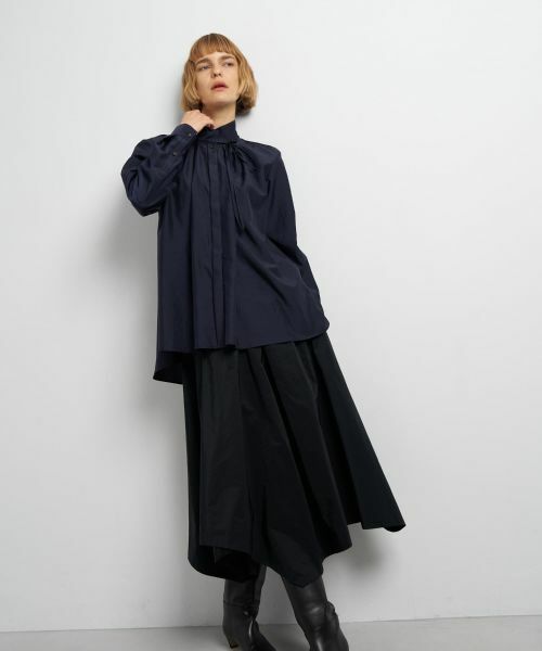 LANVIN en Bleu / ランバン オン ブルー シャツ・ブラウス | スタンドカラータックブラウス | 詳細26