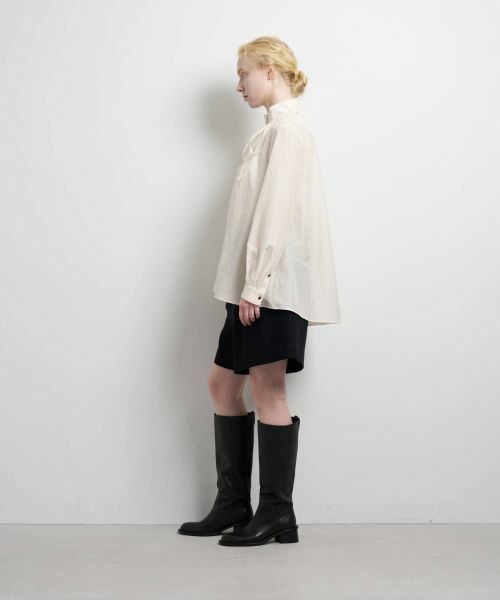 LANVIN en Bleu / ランバン オン ブルー シャツ・ブラウス | スタンドカラータックブラウス | 詳細3