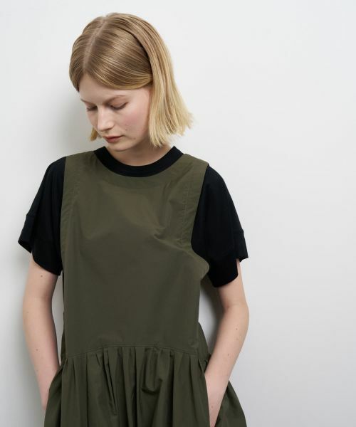 LANVIN en Bleu / ランバン オン ブルー ドレス | カットレイヤードコンビワンピース | 詳細5