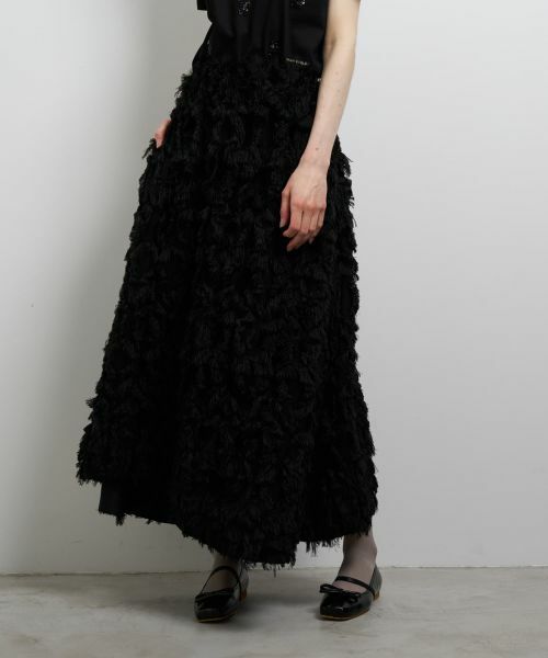 LANVIN en Bleu / ランバン オン ブルー ロング・マキシ丈スカート | ロングカットジャガードスカート | 詳細11