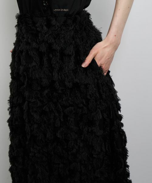 LANVIN en Bleu / ランバン オン ブルー ロング・マキシ丈スカート | ロングカットジャガードスカート | 詳細14