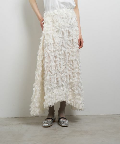 LANVIN en Bleu / ランバン オン ブルー ロング・マキシ丈スカート | ロングカットジャガードスカート | 詳細4