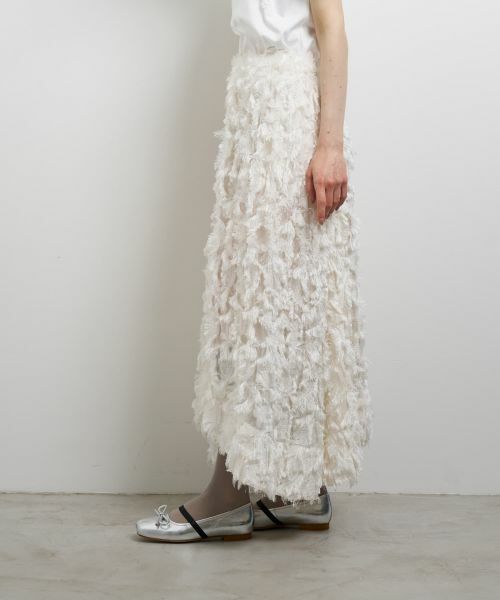 LANVIN en Bleu / ランバン オン ブルー ロング・マキシ丈スカート | ロングカットジャガードスカート | 詳細5