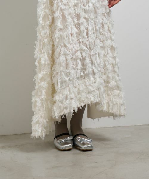 LANVIN en Bleu / ランバン オン ブルー ロング・マキシ丈スカート | ロングカットジャガードスカート | 詳細7